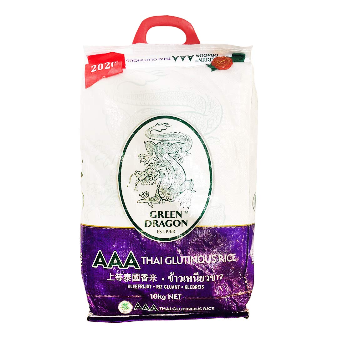 Green Dragon Thai Sticky Rice Rice 10KG Premium Rice Glutinous AAA White Rice Chinese Ingredients Chinese Asian Cooking 10KG