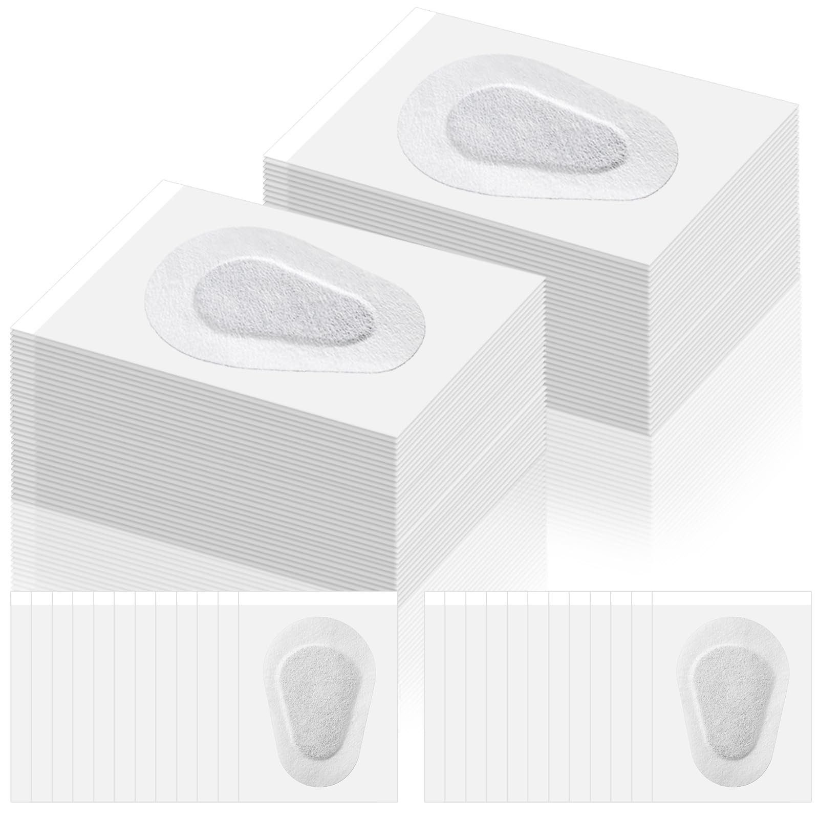 Panitay 40 Pcs Adhesive Eye Patche for Adult, 3.3 x 2.3 Inch, White