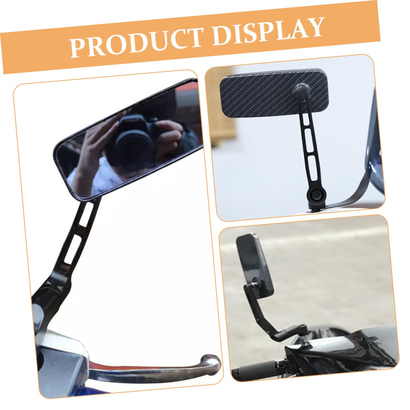BESPORTBLE Rétroviseurs Moto Rétroviseurs Modifiés pour Guidon Miroir Haute Définition pour Moto