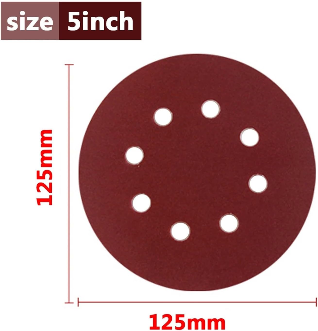 Sanding Pads, 10pcs 125mm 5" Hook Loop Sanding Paper 40/60/80/100/120/150/180/240/320/400-3000 Grit Sander Disc Abrasives for Polish Machine for Wood Furniture(180)