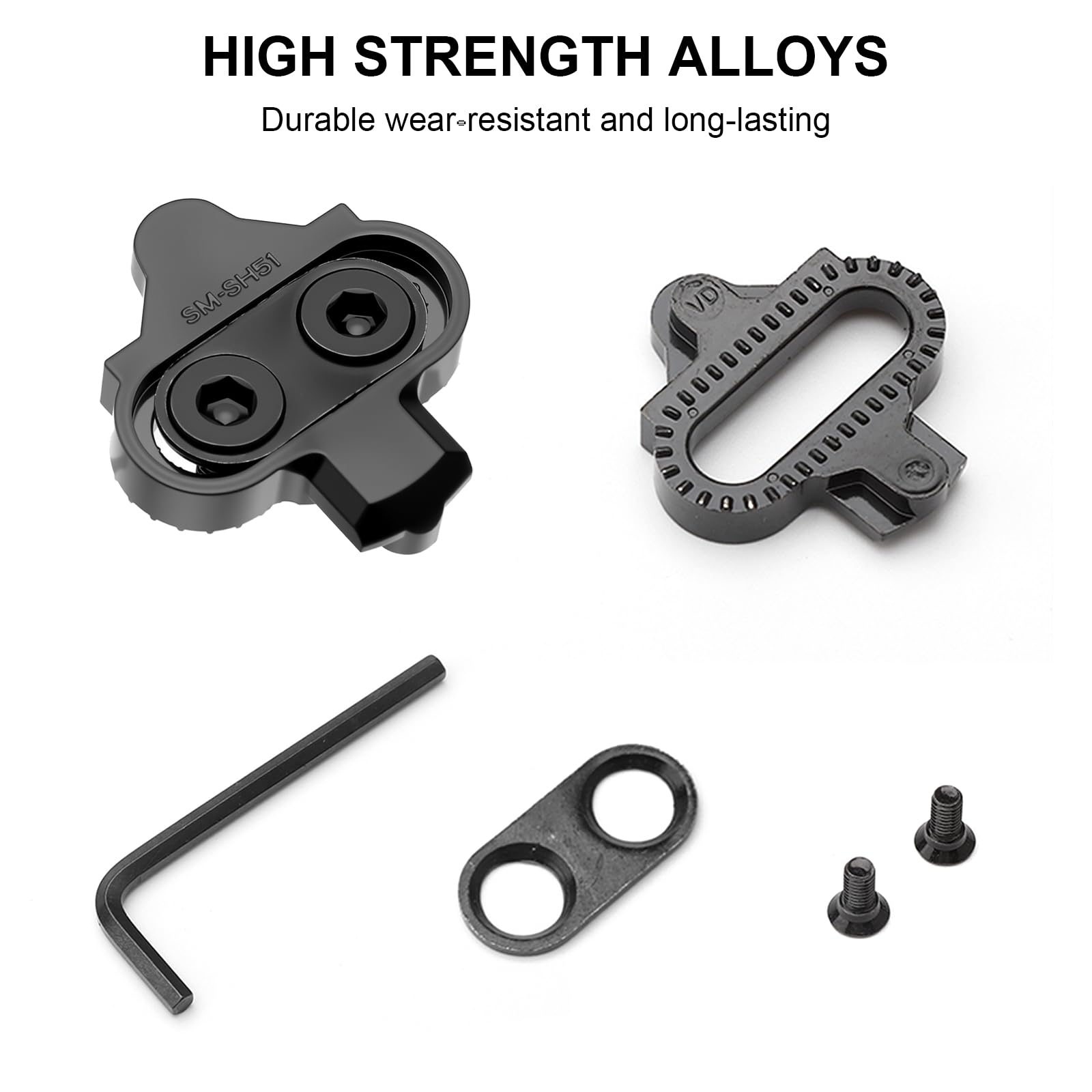 APOMOONS SPD Cleaty do butów rowerowych, kompatybilne z pedałami blokującymi SM SPD, serie Mountain Locking, Cleaty do Shimano, rowerów górskich, antypoślizgowych