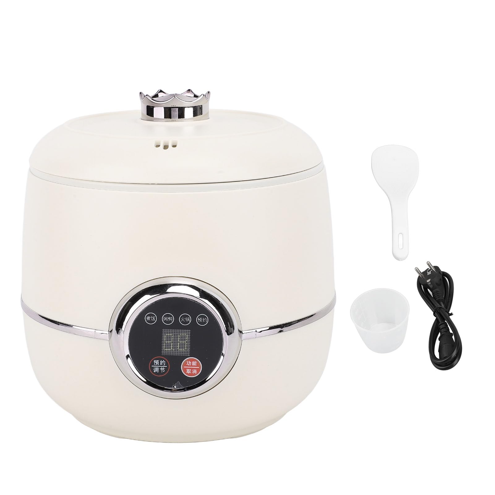 Mini cuociriso elettrico digitale leggero e multifunzionale da 1,6 l, per pasti veloci in piccoli spazi