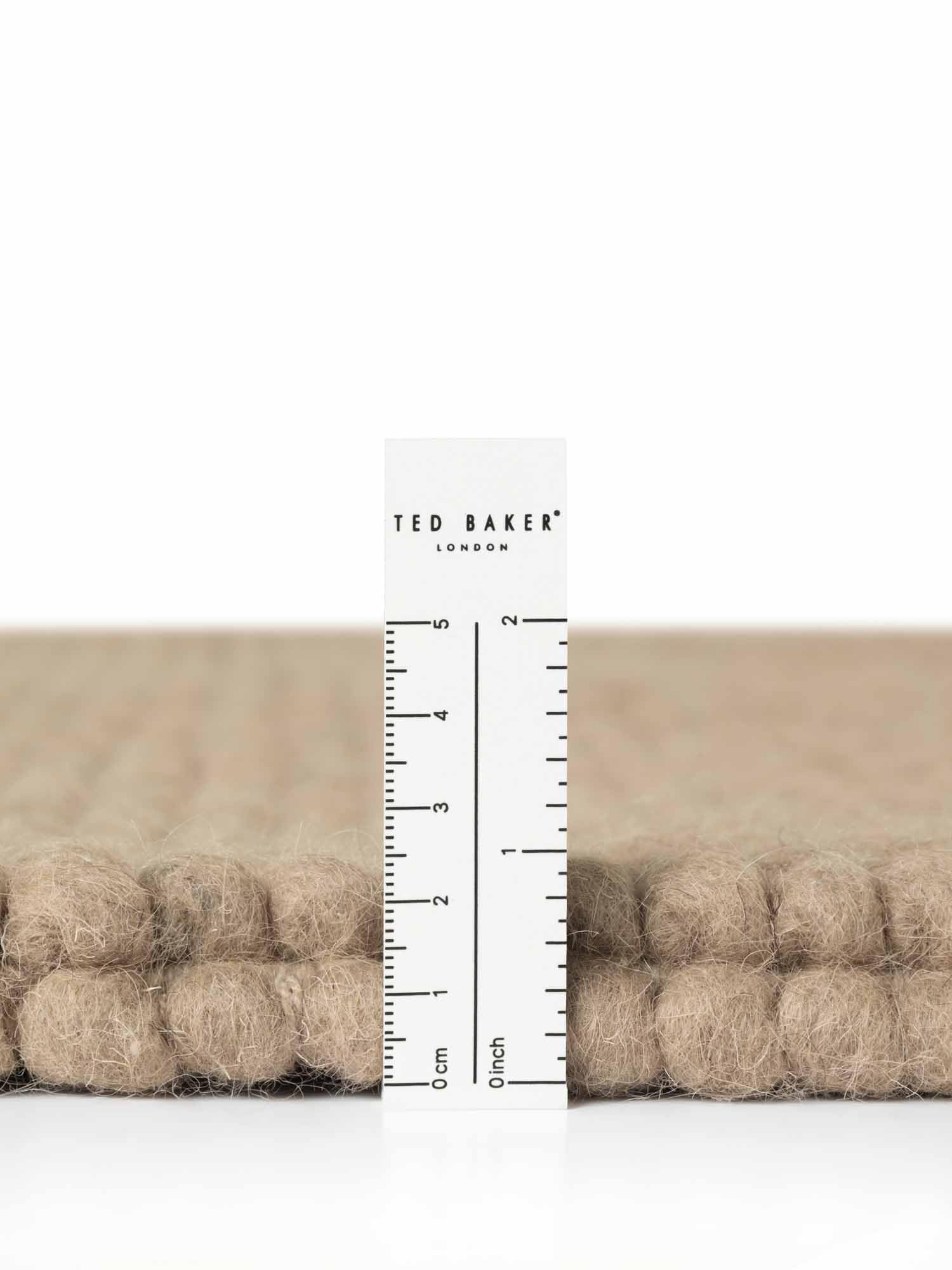 Ted Baker Wollteppich Diana - Natürlicher Wohnzimmerteppich, 100% Wolle, Handgewebt & Zeitlos, Naturfaser Teppich, Skandi Look für Wohnzimmer, Schlafzimmer, Esszimmer – Beige, 200x300 cm