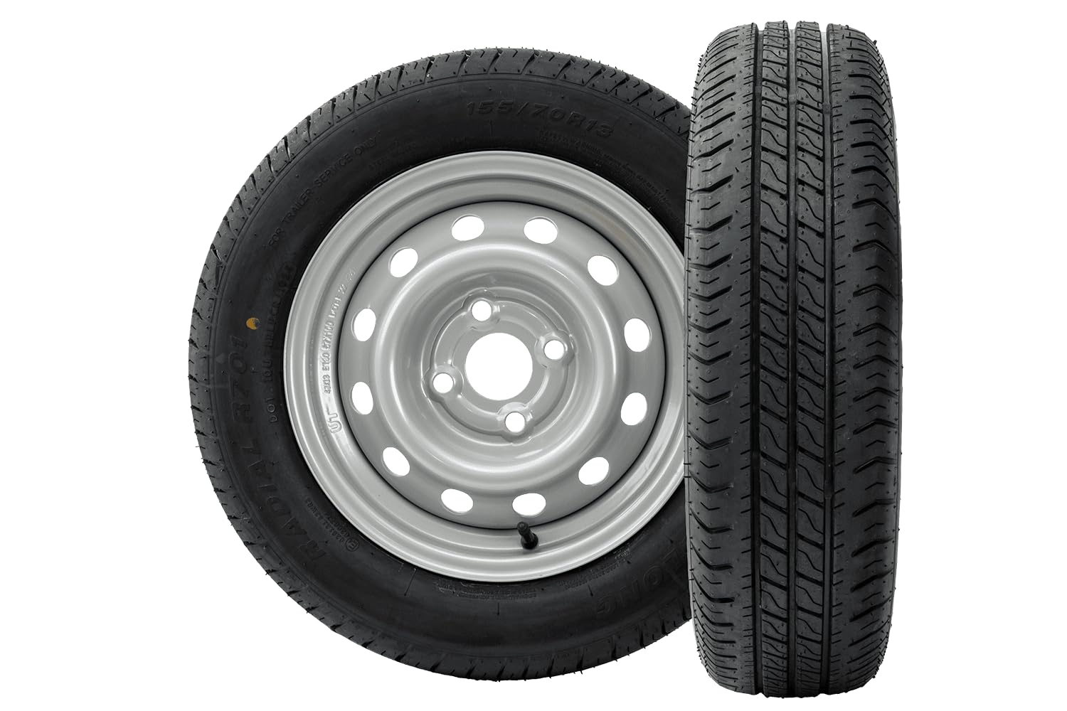 UNITRAILER Set di ruote per rimorchio 155/70 R13 LINGLONG con cerchi in acciaio