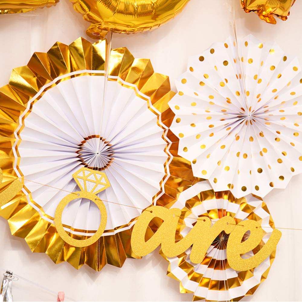 Kit de globos for fiesta de bodas de cumpleaños, decoraciones, 6 piezas de abanicos de papel colgantes, decoraciones de abanicos de papel tisú, decoraciones de arcoíris, papel colgante, decoraciones d