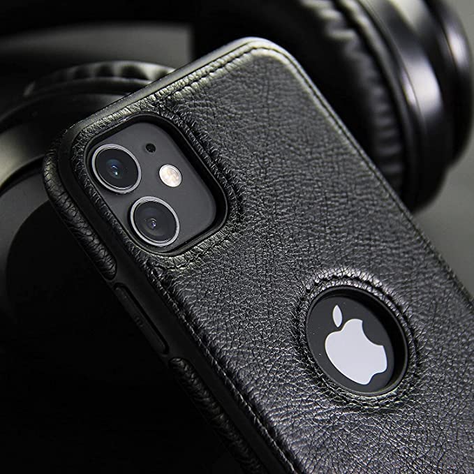 Image of M7 Back Cover Compatible with iPhone 11 Flexible Slim Leather Case for iPhone 11 (Black)