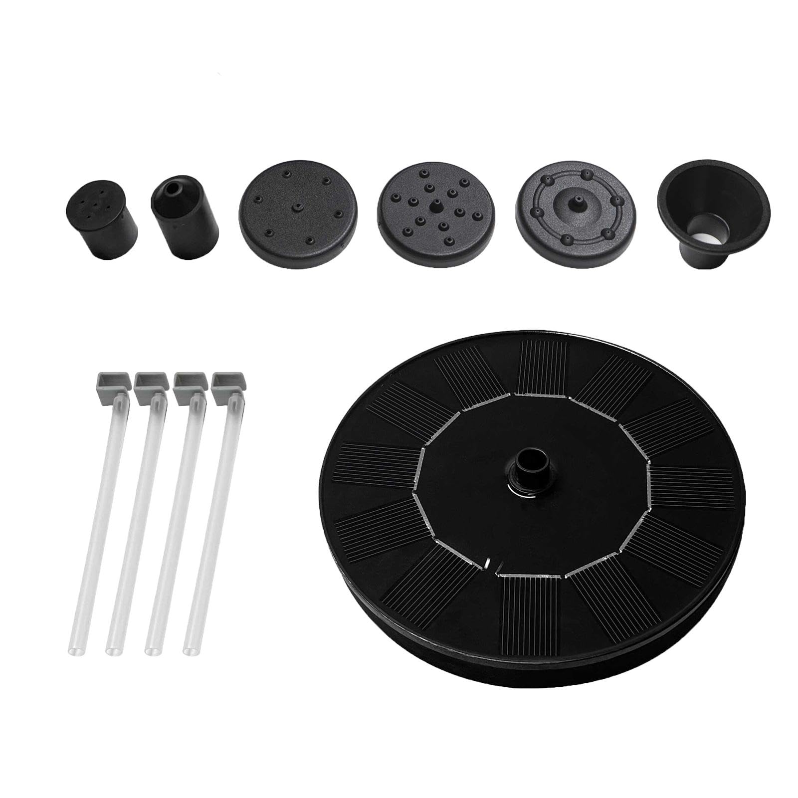 6.3Inch Solar Bird Bath Fountain Pump Multipurpose Lightweight for Pool 1.4W-image-41