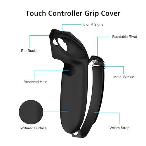Miniatura 4 de Controller Grips Cover for Oculus Quest 2, Extended Controller Hand Strap with Adjustable Knuckle Handles for Boxing and Star Wars, Controller