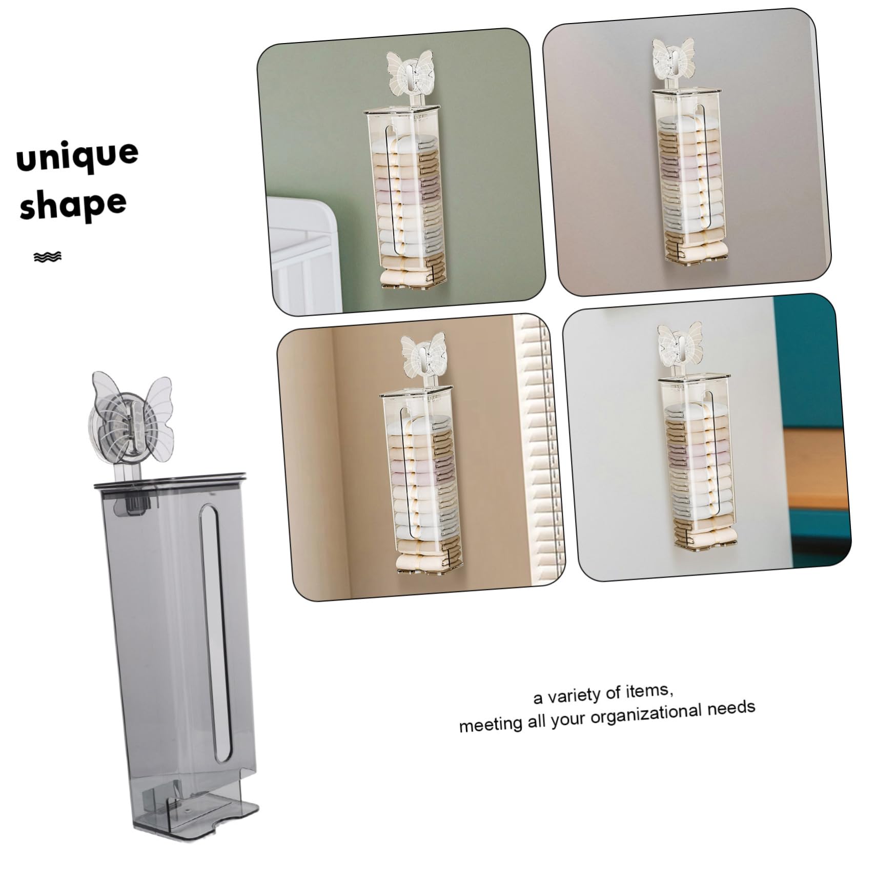 2stücke Wandmontierter Kleiderschrank - Aufbewahrungs - Organizer Hängender Aufbewahrungsbehälter Für Socken Wand - Socken - Organizer Organisationsregal Fürs Schlafzimmer
