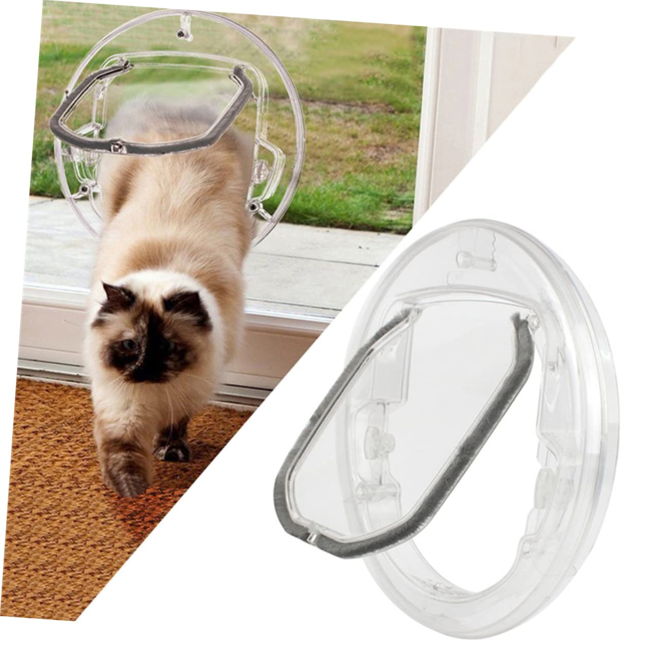 Transparente Steuerbare Katzenklappe und Ausgang, Weiße Kunststofftür