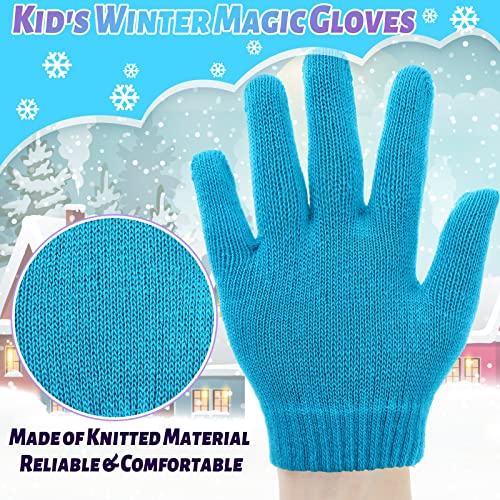 Jeyiour 100 Pairs Children's Winter Gloves - Bulk Kid's Warm Full Fingers Stretchy Knitted Gloves for Boys & Girls - Christmas Gifts3