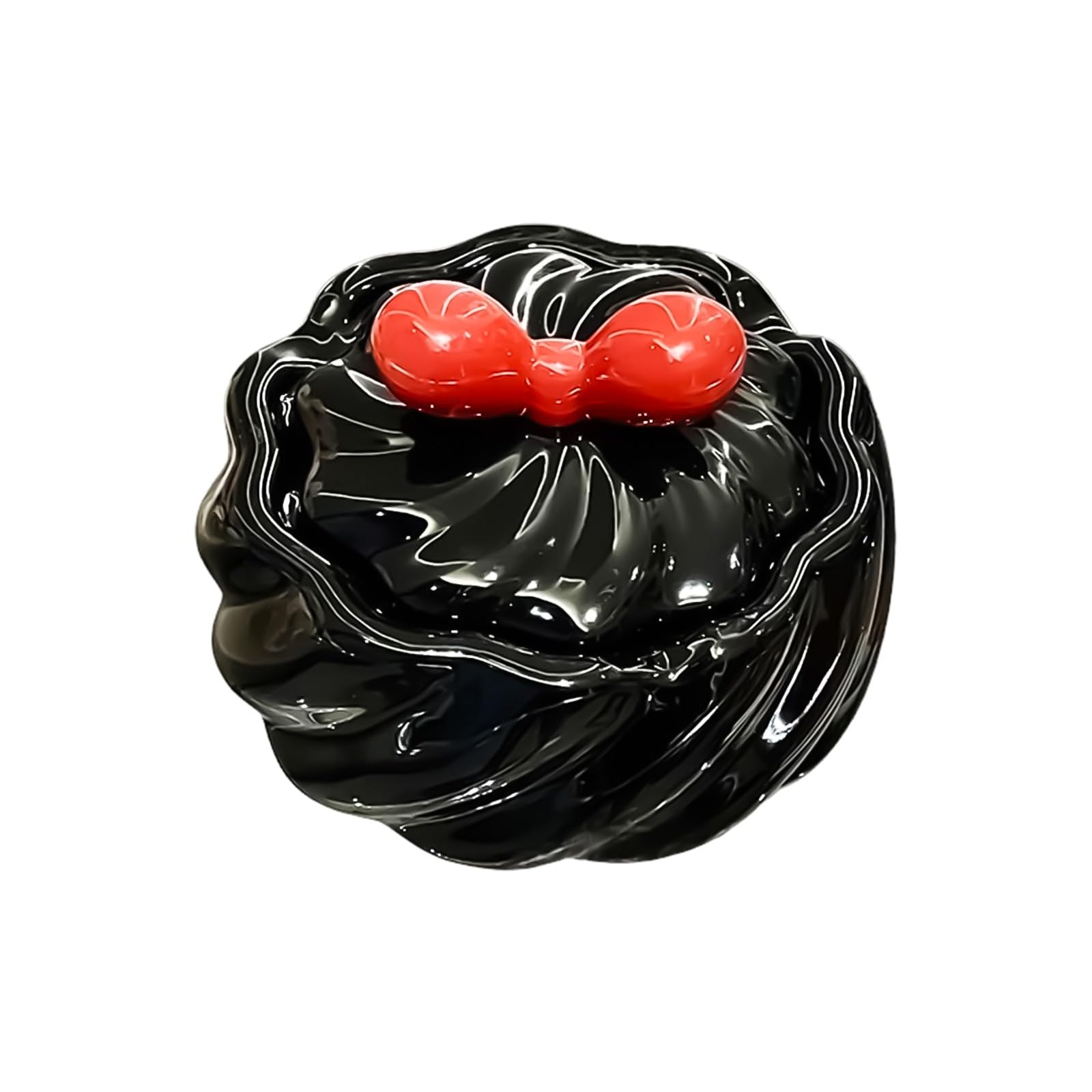 Ceramic Ashtray with Lid Ice Cream to Ashes Scattering Ashes Holder for for Living Room Setting Ice Cream
