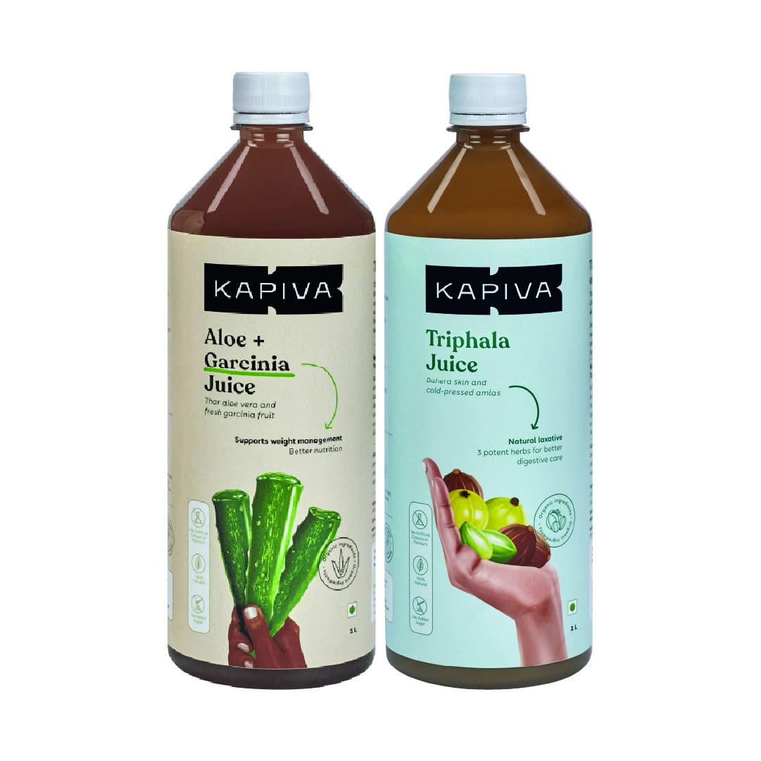 Kapiva Aloe Garcinia Juice + Triphala Juice | Weight Management with Better Digestion Combo (B09XF7FQ97) Amazon Price History, Amazon Price Tracker
