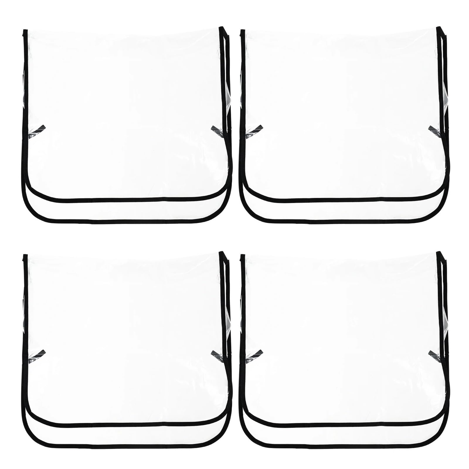 ENWWCH 4Pcs Waterproof Chair Cover Backrest Salon Back Protector Dustproof Slipcover Suitable For Head For chair(Black)