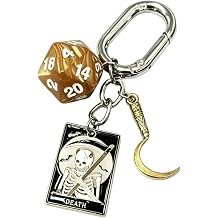 Dice Keychain for Women Gold Star Tarot Card Keychain Cute Moon Y2K Keychains Trendy Vintage Jewelry Accessories Gifts