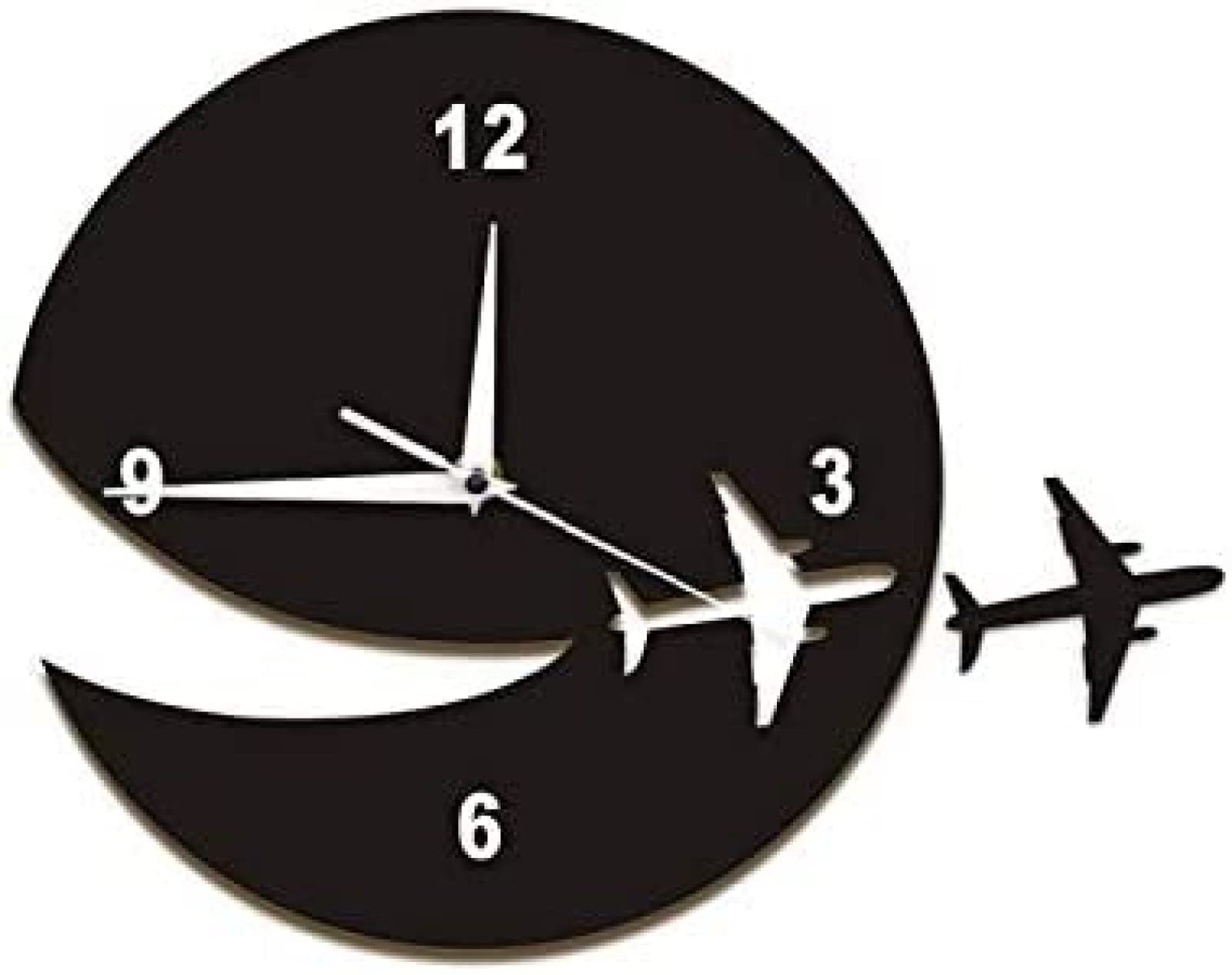 飛行機型壁掛け時計 Amazon.co.jp: 壁掛け時計私の飛行機が飛び去った壁アート家の装飾