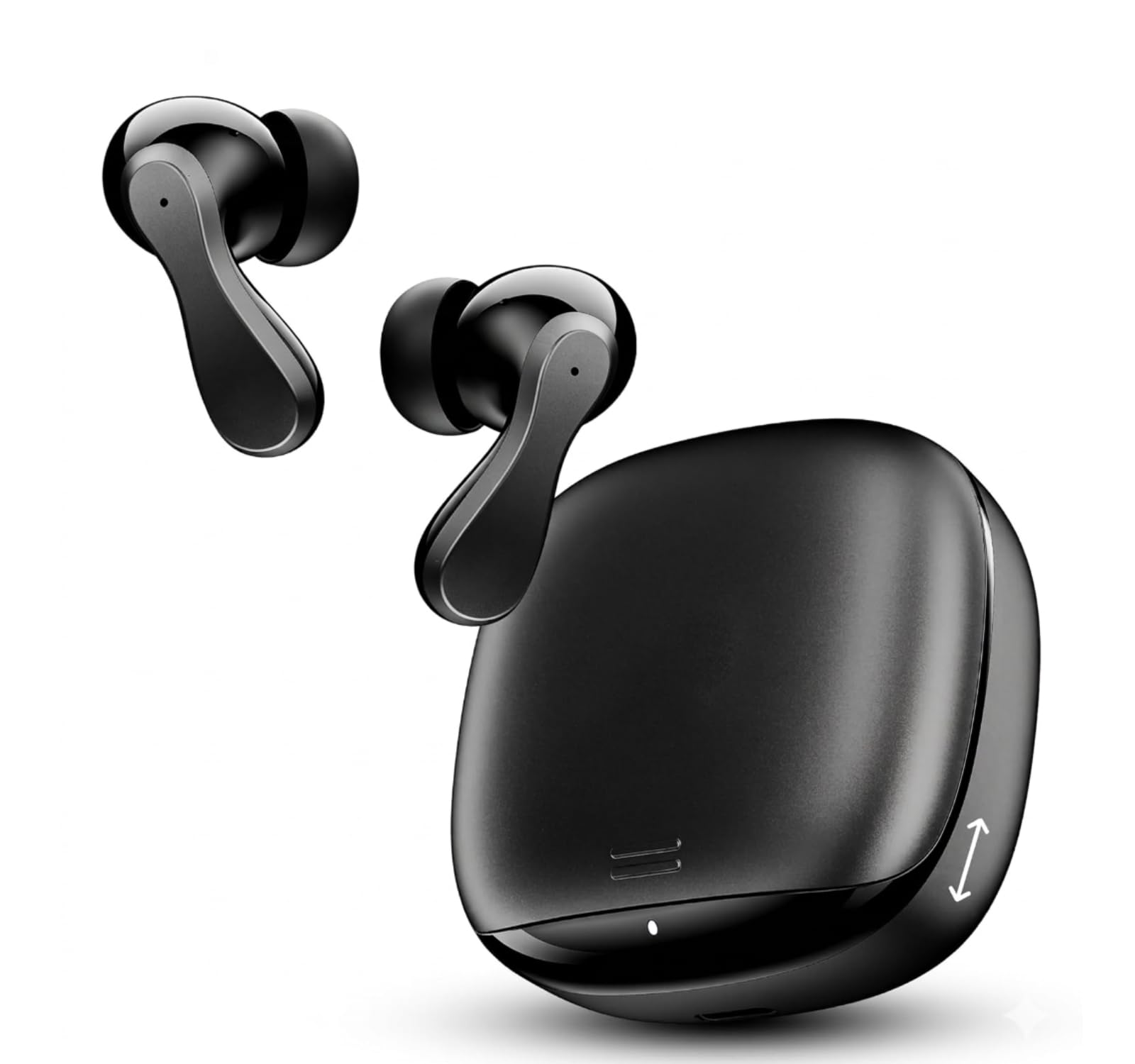 Wireless Earbuds 313 Compatiable for Boat Airdopes with Stable Bluetooth 5.4 Connectivity, 75-Hour Cycle, Smart Touch Sensors, Compact Ergonomic Build (Black)-picture-31