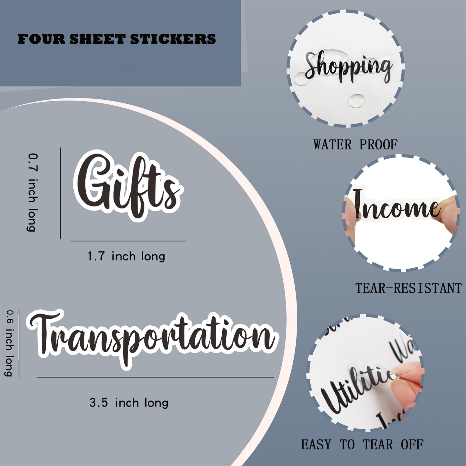 Budget Planner Tedesco Meekye A6 - Organizer Soldi Con 12 Buste, Fogli Di Budget, Pelle PU - Nero - Foto 7