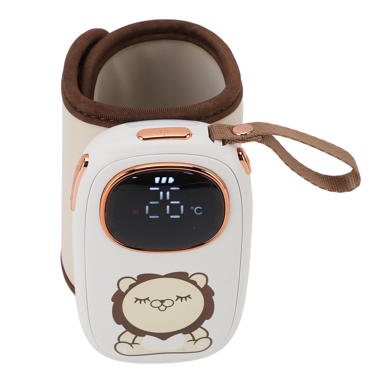 Naroote Scaldabiberon Portatile da Viaggio, Riscaldamento Rapido e Riscaldamento Costante Scaldalatte per Bambini con Display LED Alimentato Tramite USB Comodo Allattamento per Bambini in Movimento