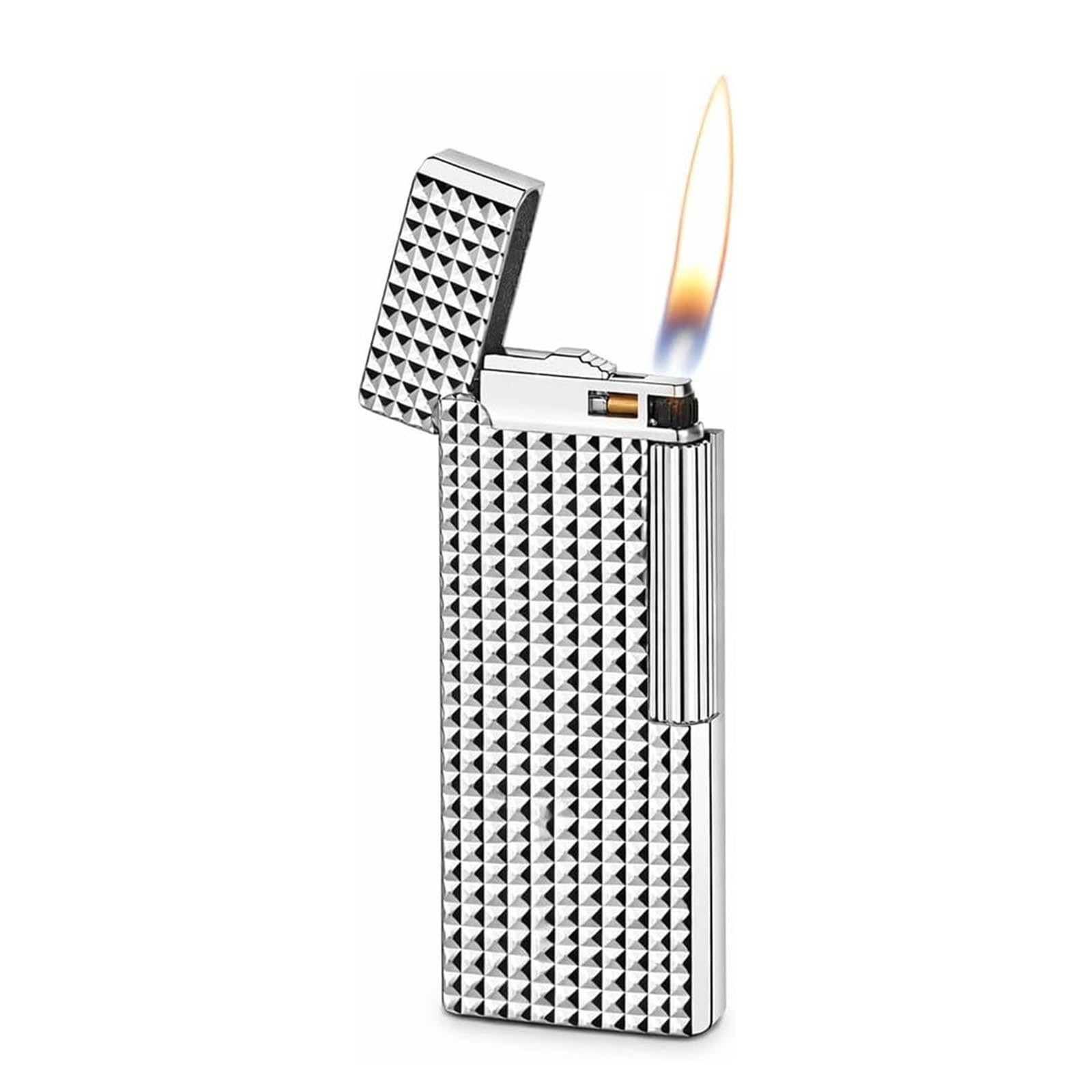 Ultra-Thin Metal Windproof Lighter — Ideal for BBQs, Candles, Outdoors, and Men's Gifts(B)