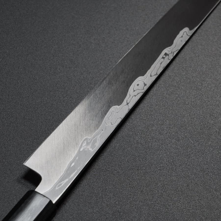 Amazon | 中川打刃物 中川作 先丸蛸引 青一鋼 青紙一号 墨流し