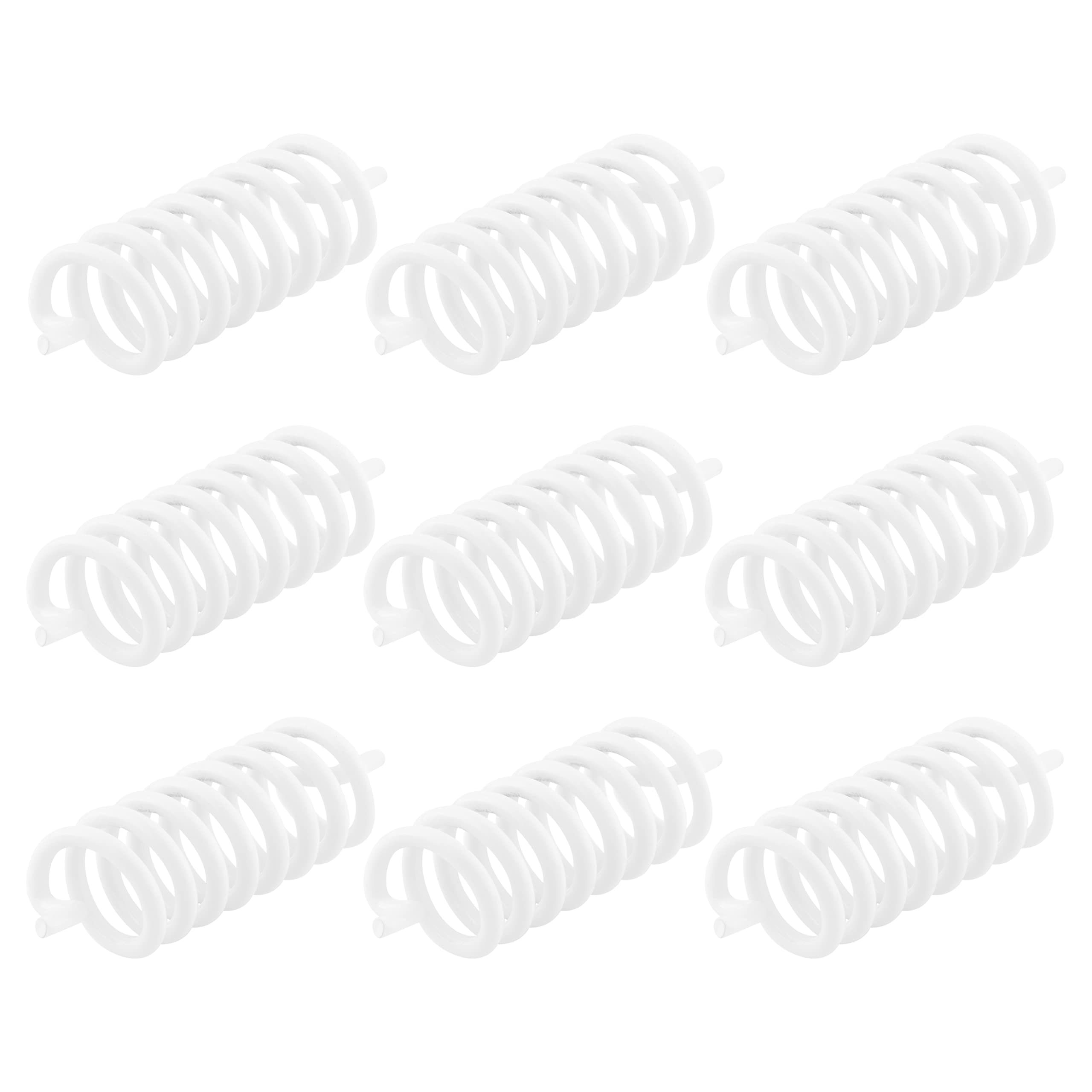 TREEMAISON Vastu White Round Anti-Clockwise Spring for West, North West Direction Used to Enhance The Energy of Space Element 1.5” Inch (Pack of 9)…