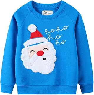EULLA Children's Boys Girls Christmas Jumper Sweatshirt Christmas Outfit Christmas Jumper Christmas Reindeer Santa Claus Dino Christmas Clothing