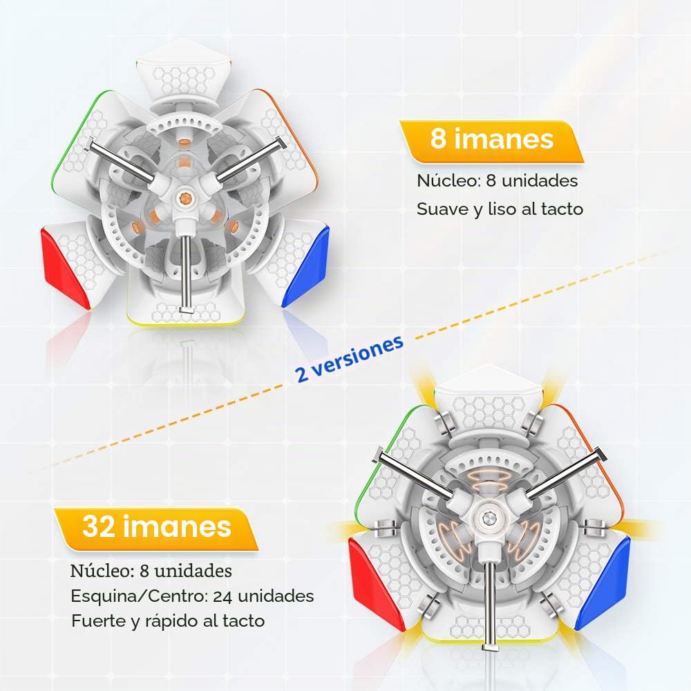 GAN Skewb, Cubo de speedcubing magnético de 8 imanes Cubo mágico Juguete de Gans (versión estándar de 8 imanes)