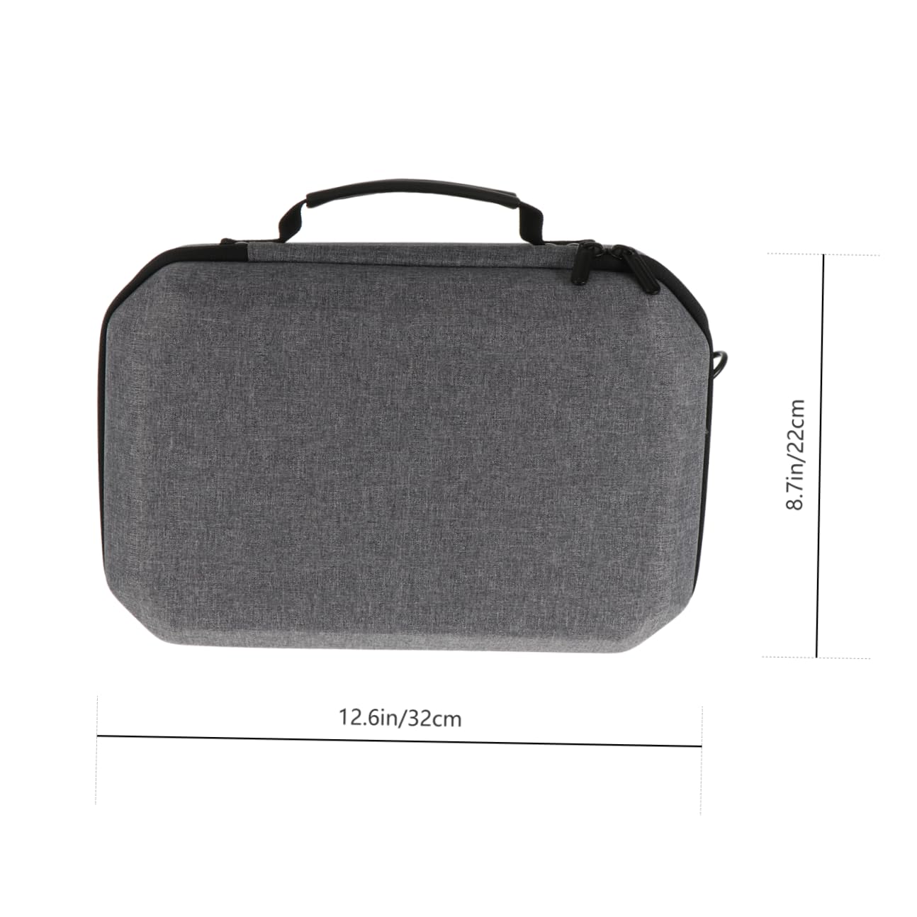 Étui de Rangement Eva Antichoc pour Lunettes VR de 2e Génération, Portable et Rigide, Compatible Casque VR, Protection Voyage, Gris Blanc 34x23x11,5cm