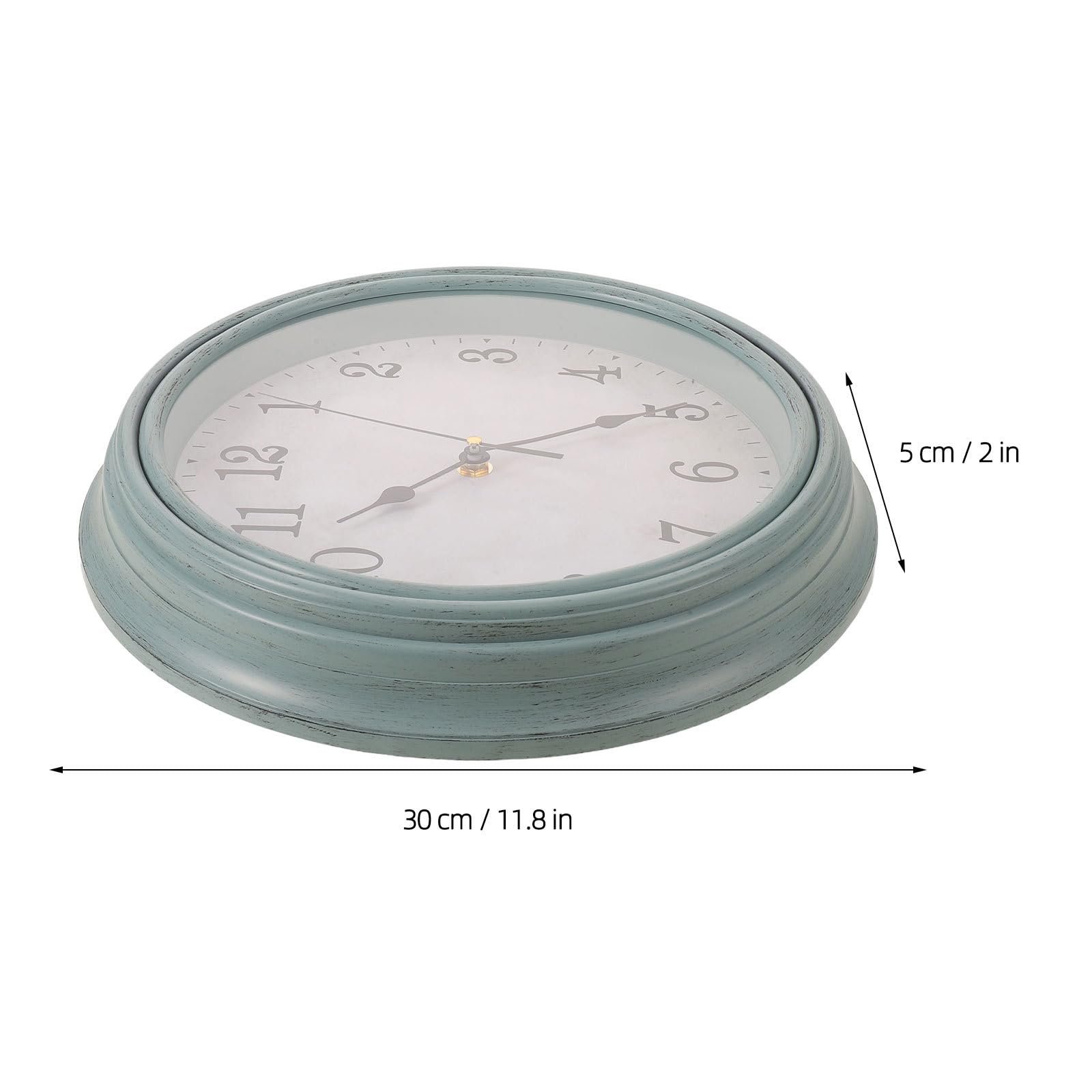 INOOMP Horloge Murale Vintage, Horloge Ronde silencieuse de 30 cm (12
