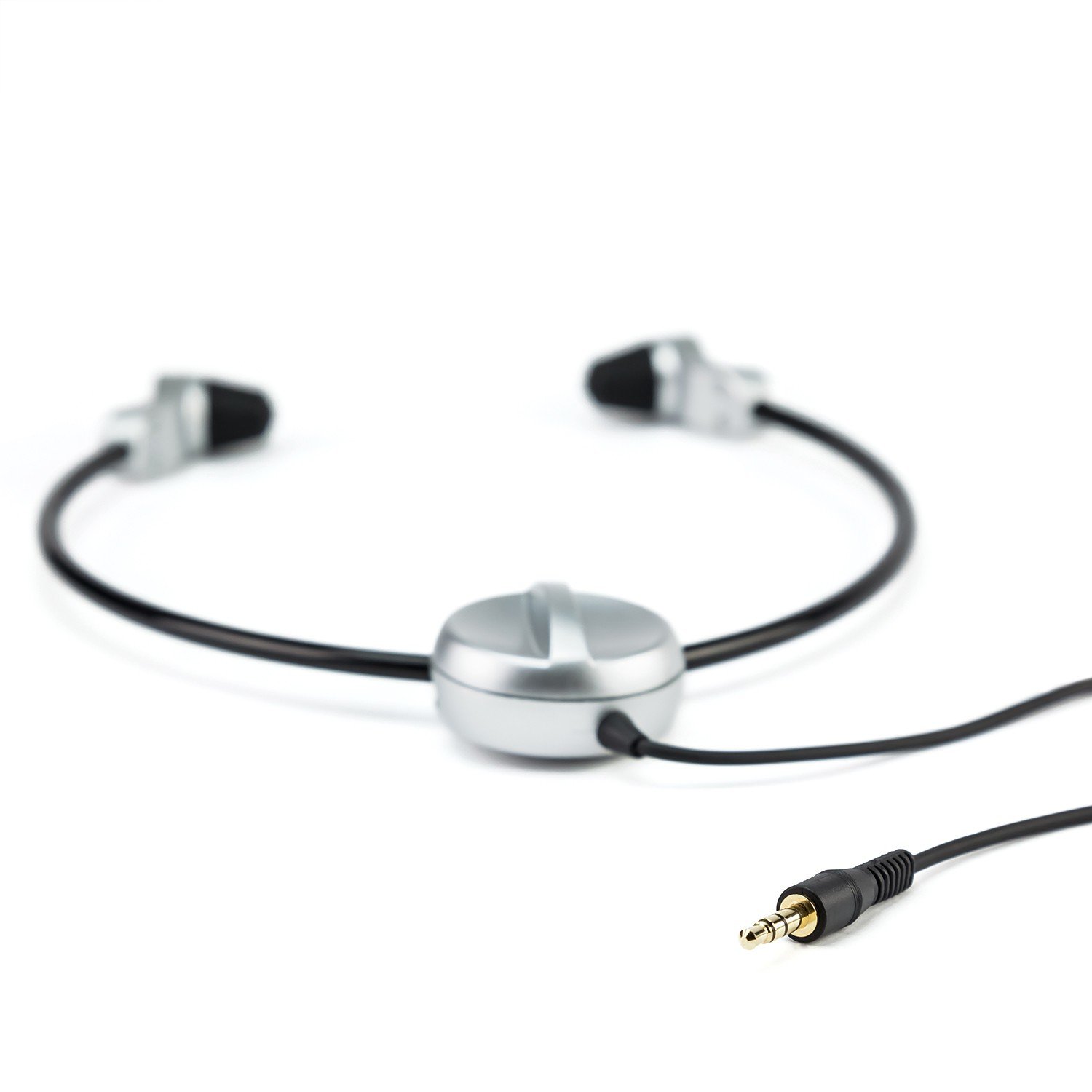 Grundig Business Systems Digta Swingphone 568 Jack (PCC5682), Kopfhörer mit Unterkinnbügel und Klinkenstecker, schwarz / silber