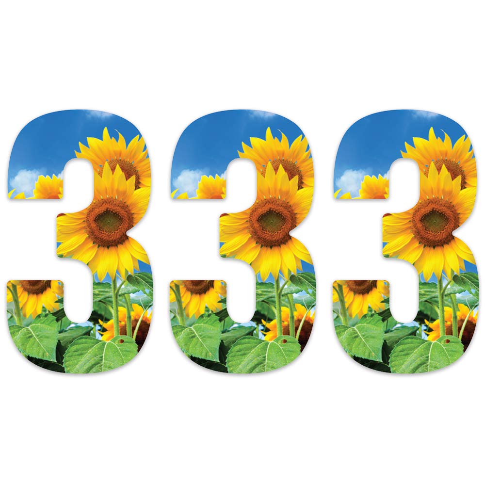 Packwith Yellow Pack Of 3 Sunflower Wheelie Bin Number - 3 Ideal For Office, Classroom Walls, Dustbin V1093 Packwith®