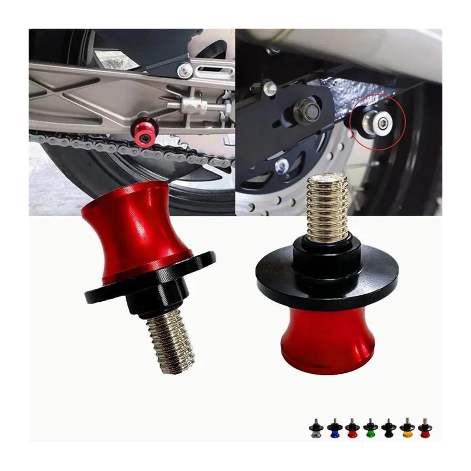 Nottolini Cavalletto Moto Nottolini Alzamoto Per Ducati Streetfighter V2 V4 V4S 2018-2025 Vite Per Supporto Slider Forcellone Da 6 Mm(Nero)