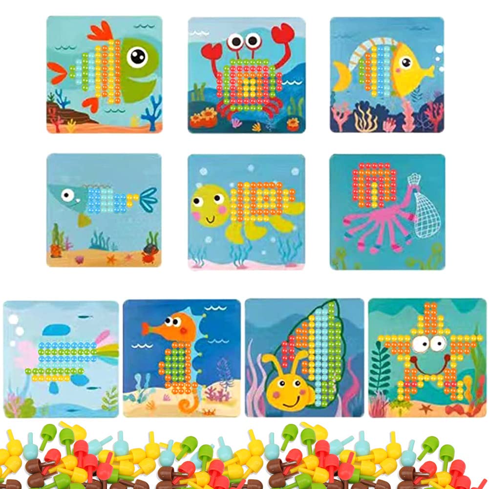 Mozaïek steekspel kleuterspel - leren kleuren - cadeau 2 jaar