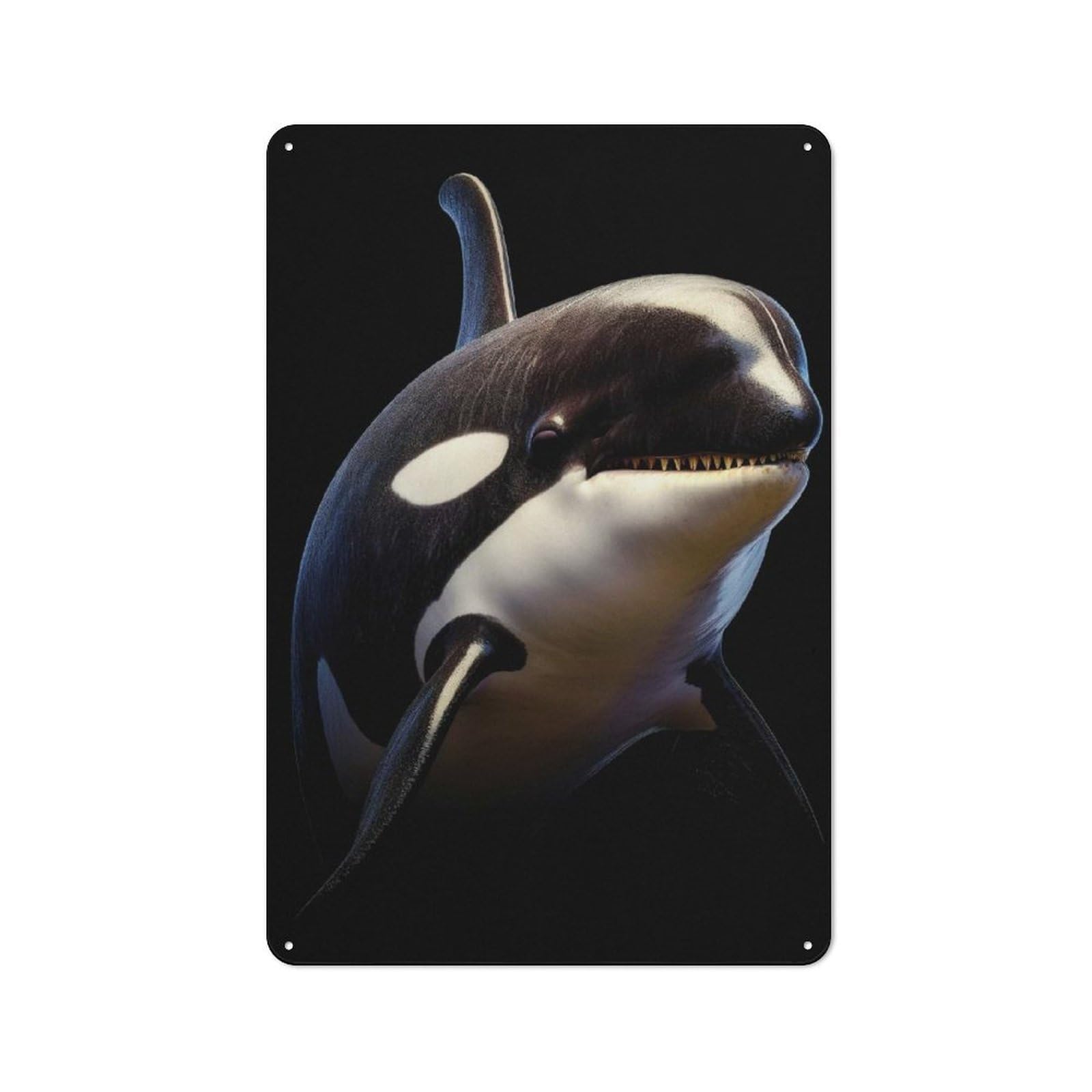 Junmoney Orca Portrait Retro Metal Sign 30X20cm For Garden Room Or Summerhouse, A Decorative Metal Sign For Garden Rooms And Summerhouses