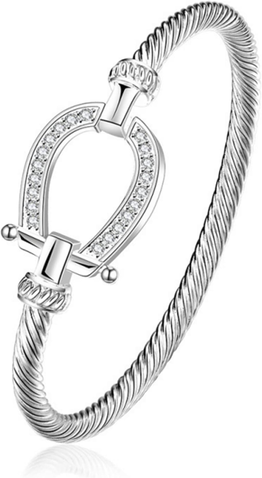 Horseshoe Bangle Bracelet for Women, Adjustable Simple Horseshoe Bracelet Birthday Gifts Animal Jewelry,Horse Hypoallergenic Fashion Women Bracelet Bangle Jewelry for Christmas Gift for Women