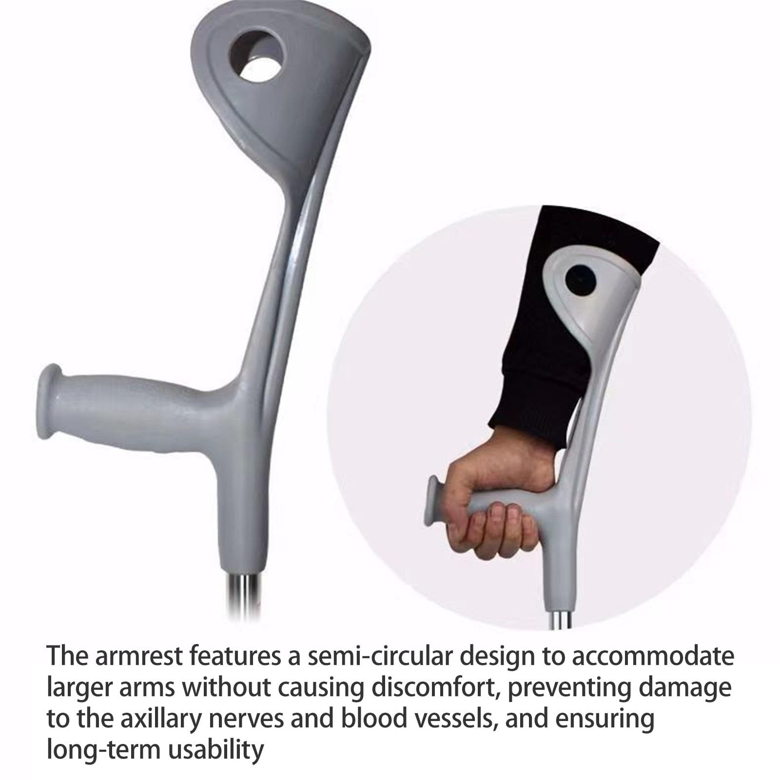 Ergonómicas Muletas Para Antebrazo Para Hombres Y Mujeres, Ajustables Muletas Para Codo Agarre Cómodo Y Resistente Al Desgaste Muleta De Apoyo Para Caminar