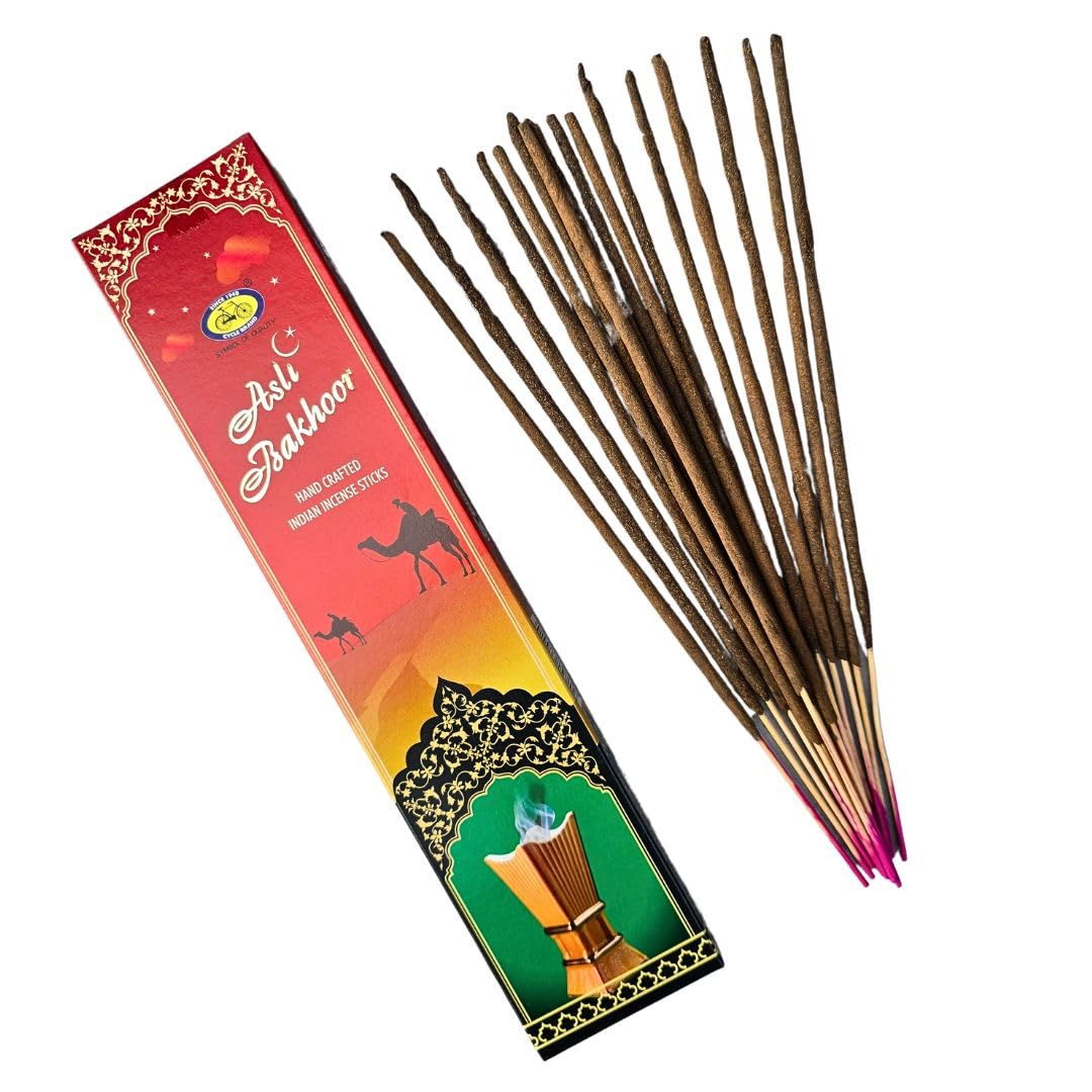 Yaqeen Brown Incense Sticks Asli Bakhoor Premium Quality Natural Handcrafted -Non Toxic- Home Fragrance Freshner Perfume Arabian Indian Oriental Dubai Scent Asli