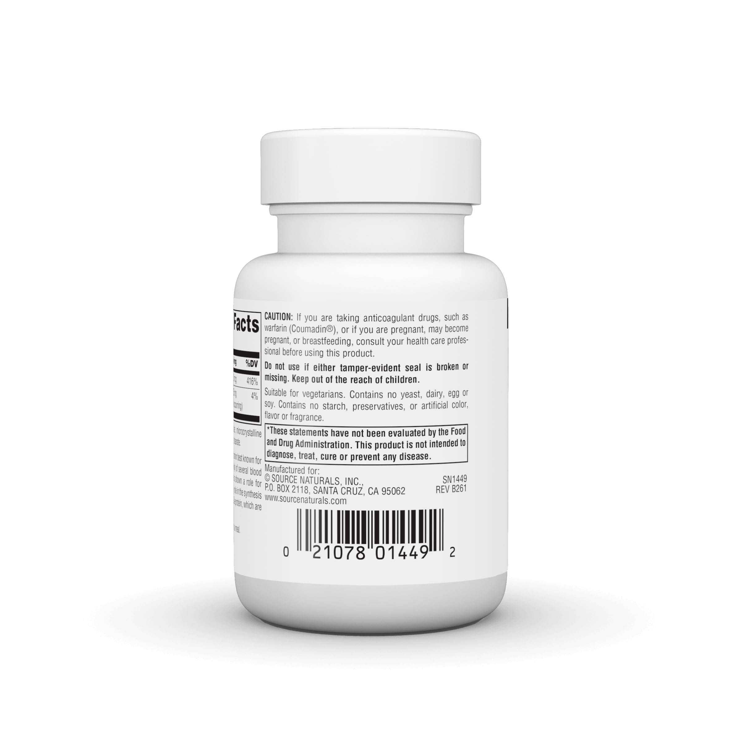 Source Naturals Vitamin K - 500 mcg - 100 Tablets — Amazon image 4