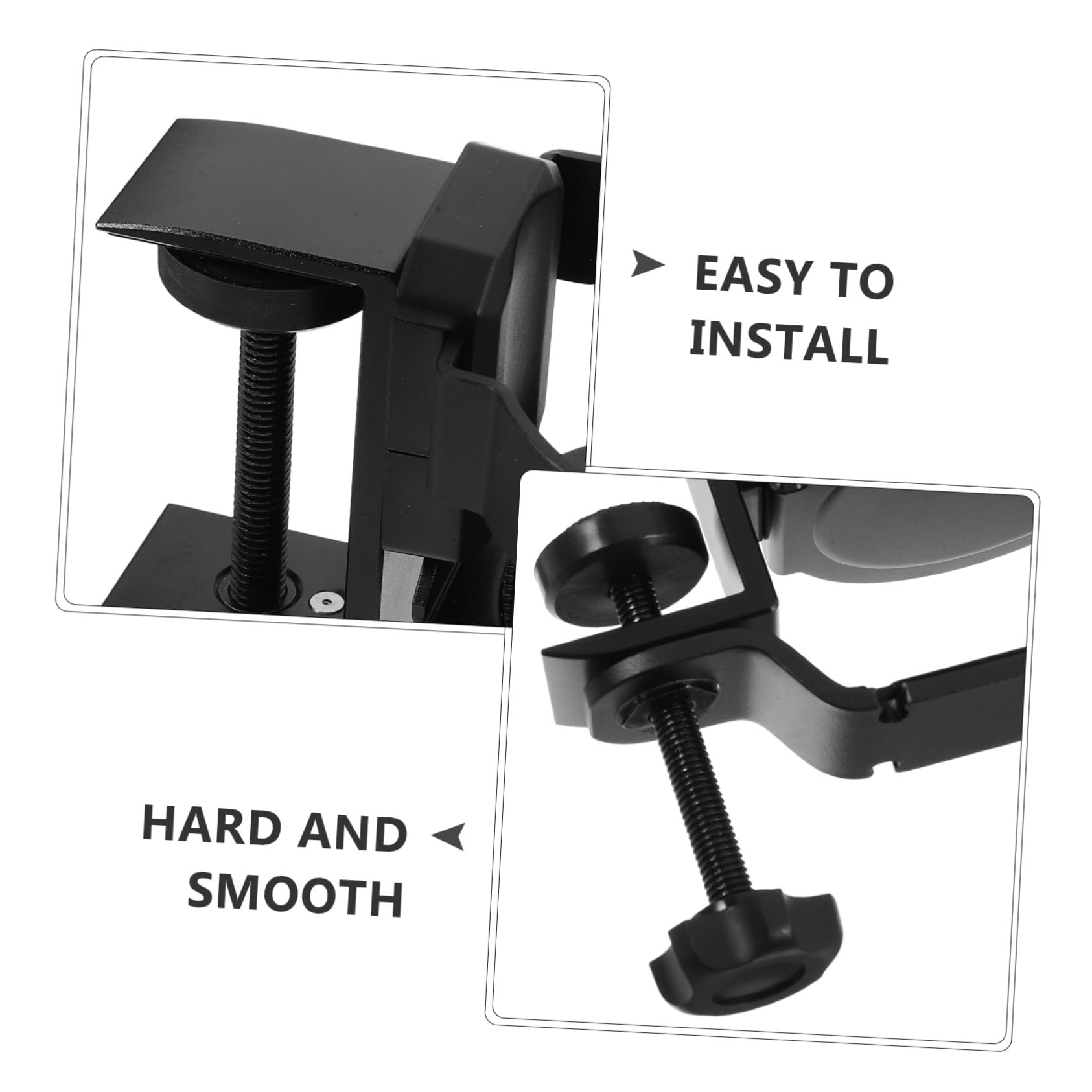 ERINGOGO Support Casque Gaming PC avec Porte-gobelet Ajustable Rotatif Alliage Aluminium et Caoutchouc Fixation Pince Bureau pour Casque et Boissons