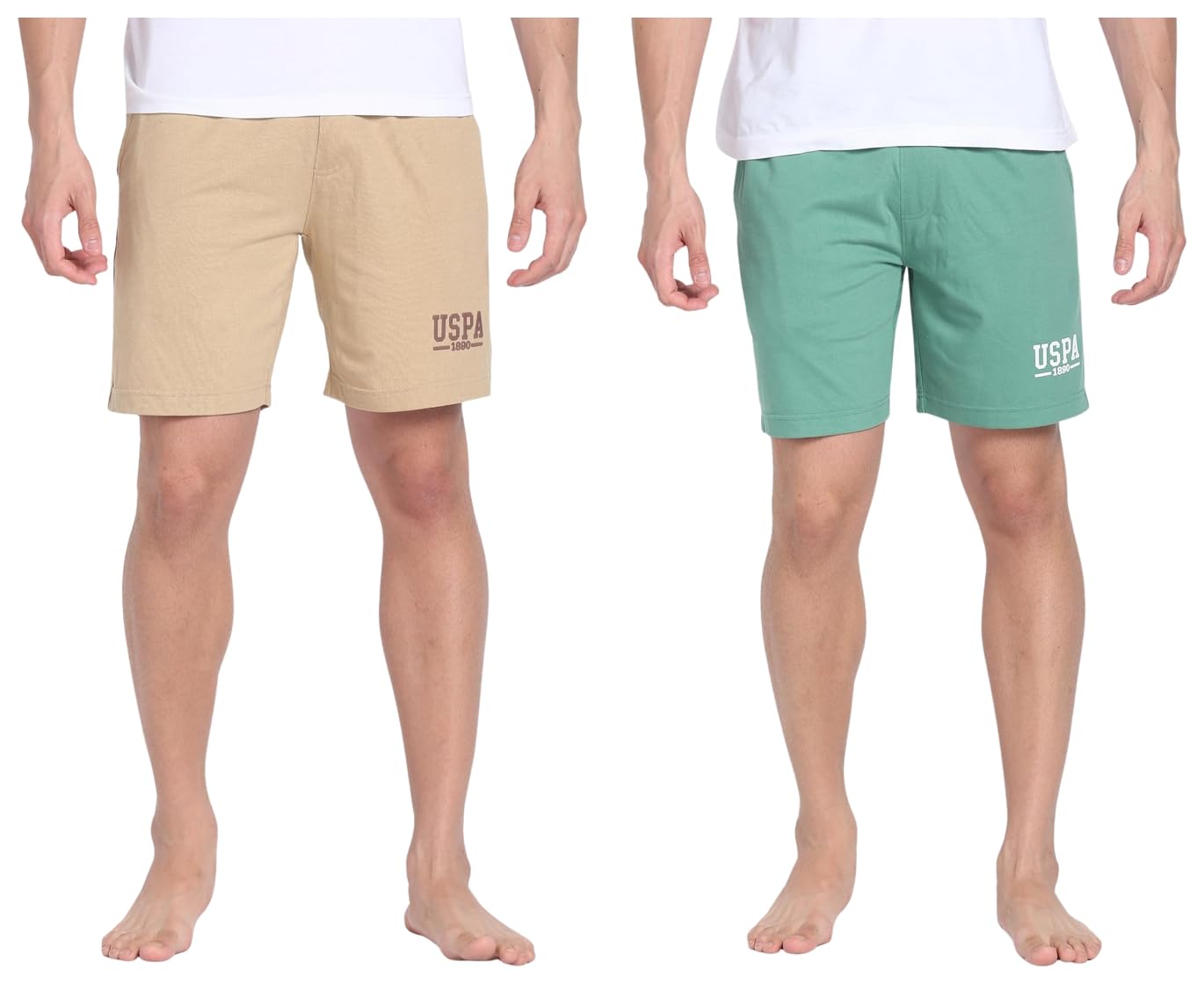 Men's Board Shorts (IYBF-D01-PL-L_Malachite Green Men's Board Shorts (IYBF-A02-PL-L_Beige-image-2
