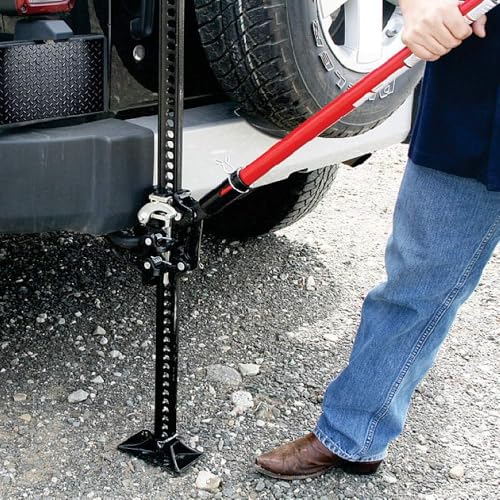 Torin TRA8485 48" Ratcheting Off Road Utility Farm Jack, 3 Ton (6,000 lb) Capacity, Black