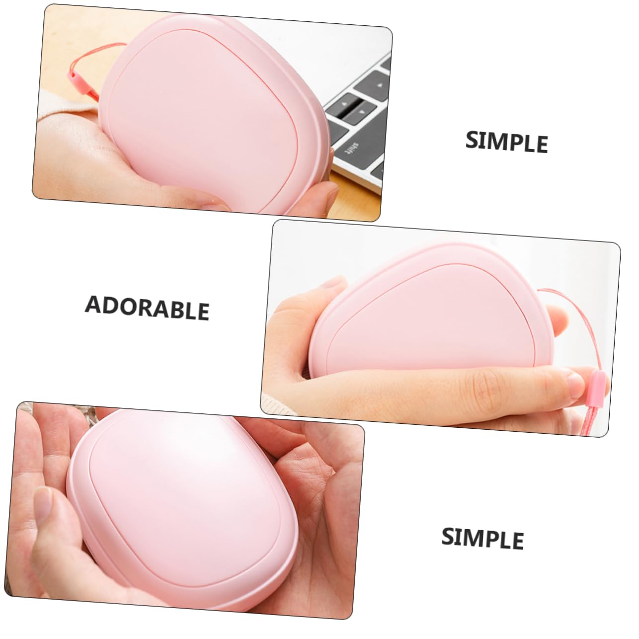 BESPORTBLE 3sets Scaldamani Elettrico Ricaricabile Usb Scaldino Tascabile Portatile Per Inverno Design Adorabile e Materiali Morbidi Riscalda Le Mani Secondi Leggero e Facile Da Trasportare