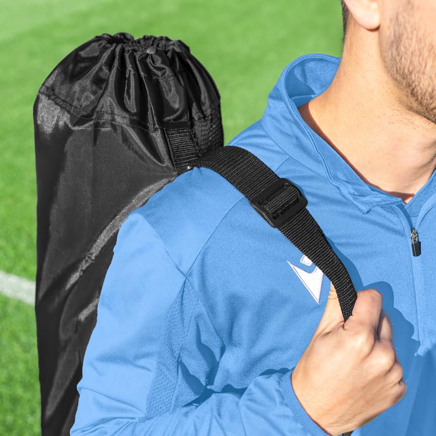 Sac Tubulaire FORZA Pour Ballons De Foot – Capacité 5 Ballons Taille 5, Cordon Coulissant, Maille Ventilée