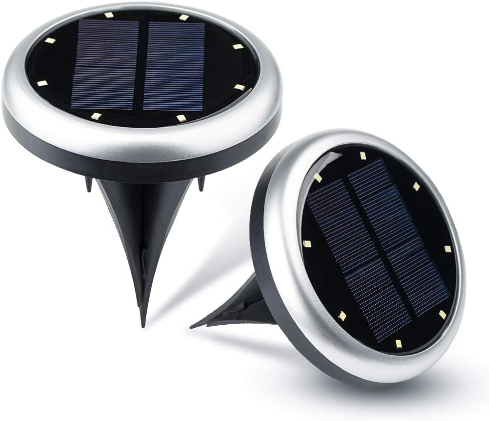 outdoor goods Upgraded Solar LED Garden Outdoor In-ground Lights Patio Yard Lawn Driveway Bright White 2019 Version 4 Pack