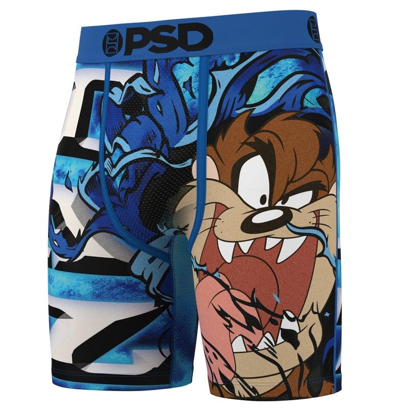 PSD Men's Boxer Briefs 6-Pack - 7" Inseam, Moisture-Wicking Cotton, Supportive & Breathable, Black, Medium