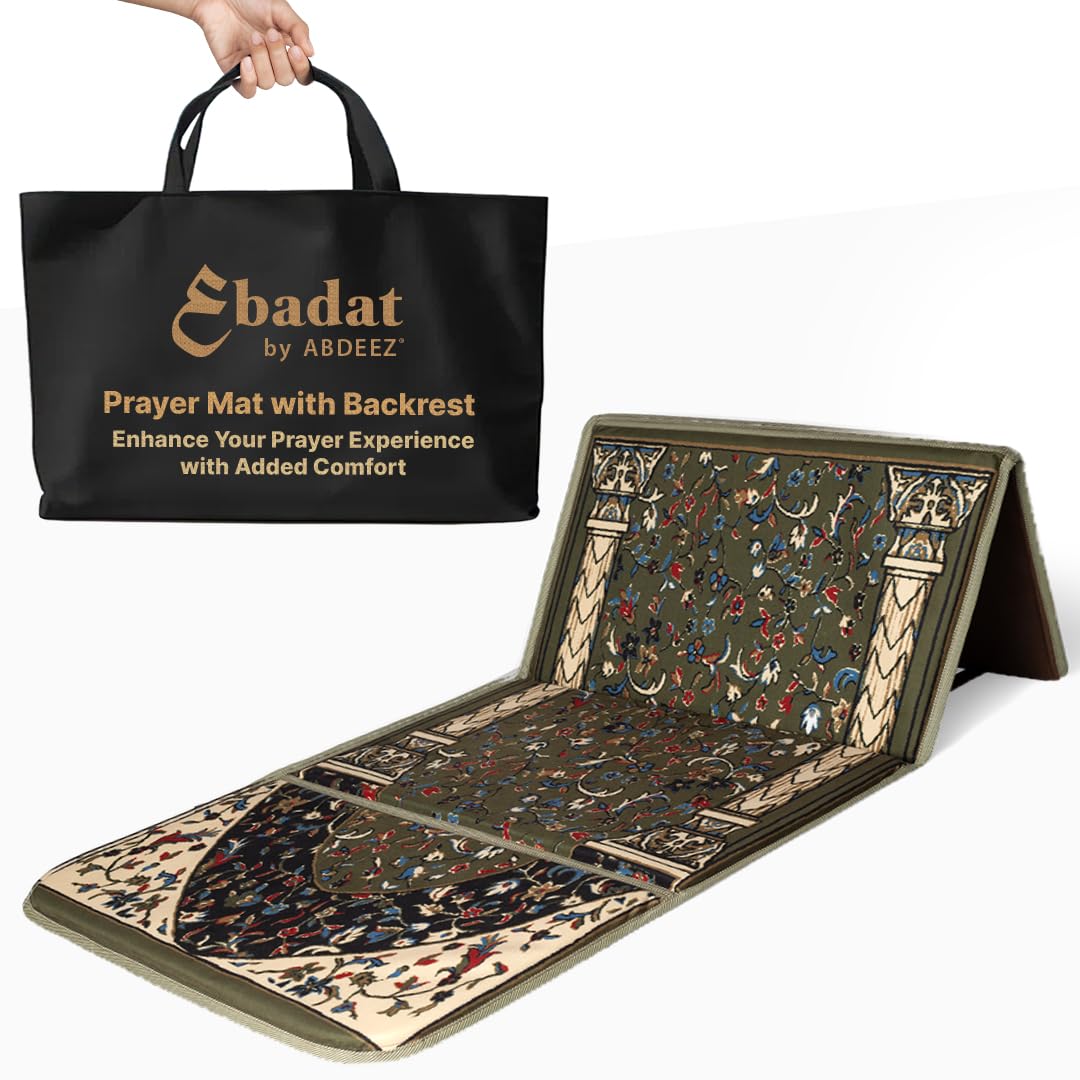 Amazon.com: ABDEEZ Exclusive Foldable Prayer mat with Back Support