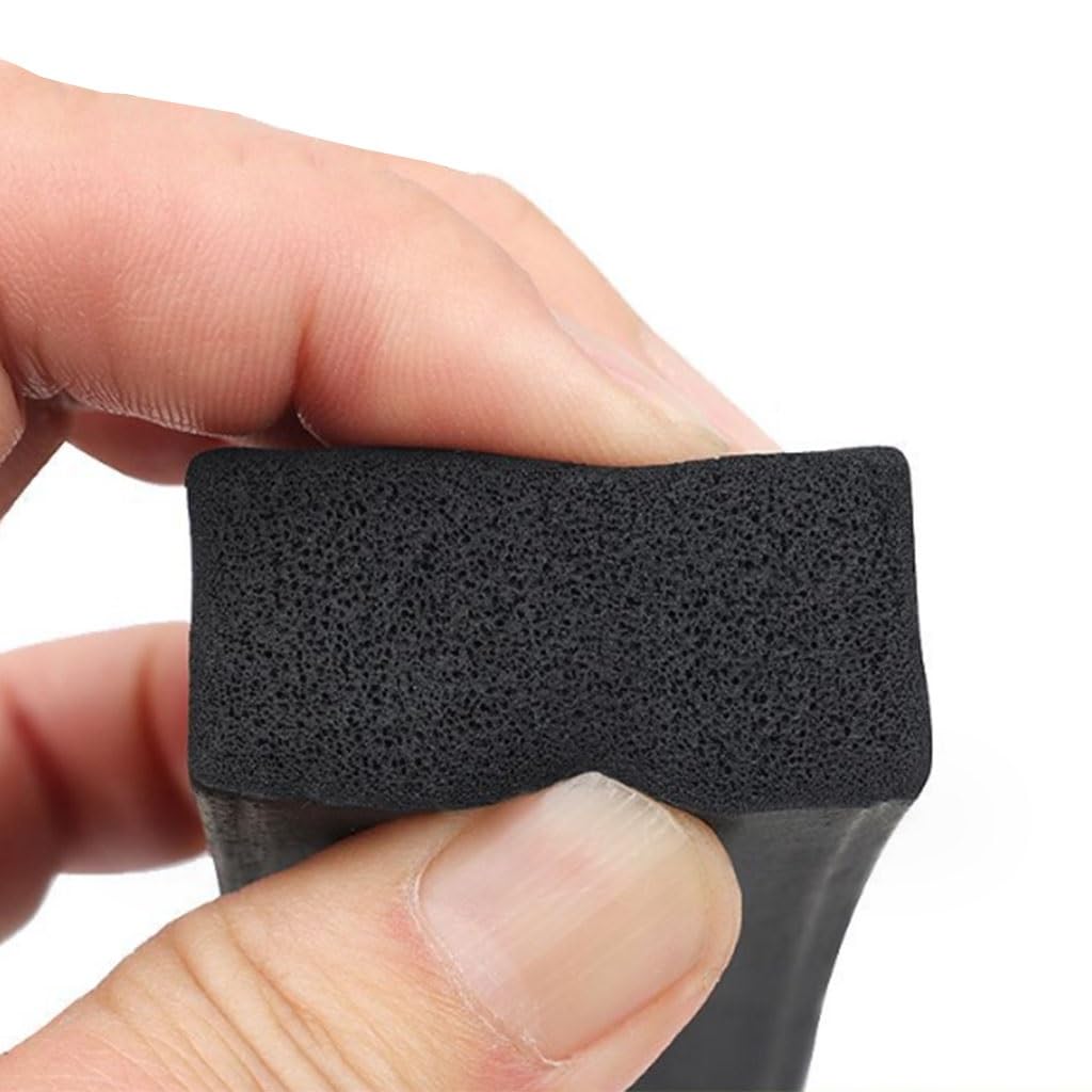 Zuoahbdt 5Mm*20Mm Silicone Foam Seal Weather Strip, Black Square Silicone Rubber Foam Seal Strip Multiple Sizes 1M(5Mm*20Mm)