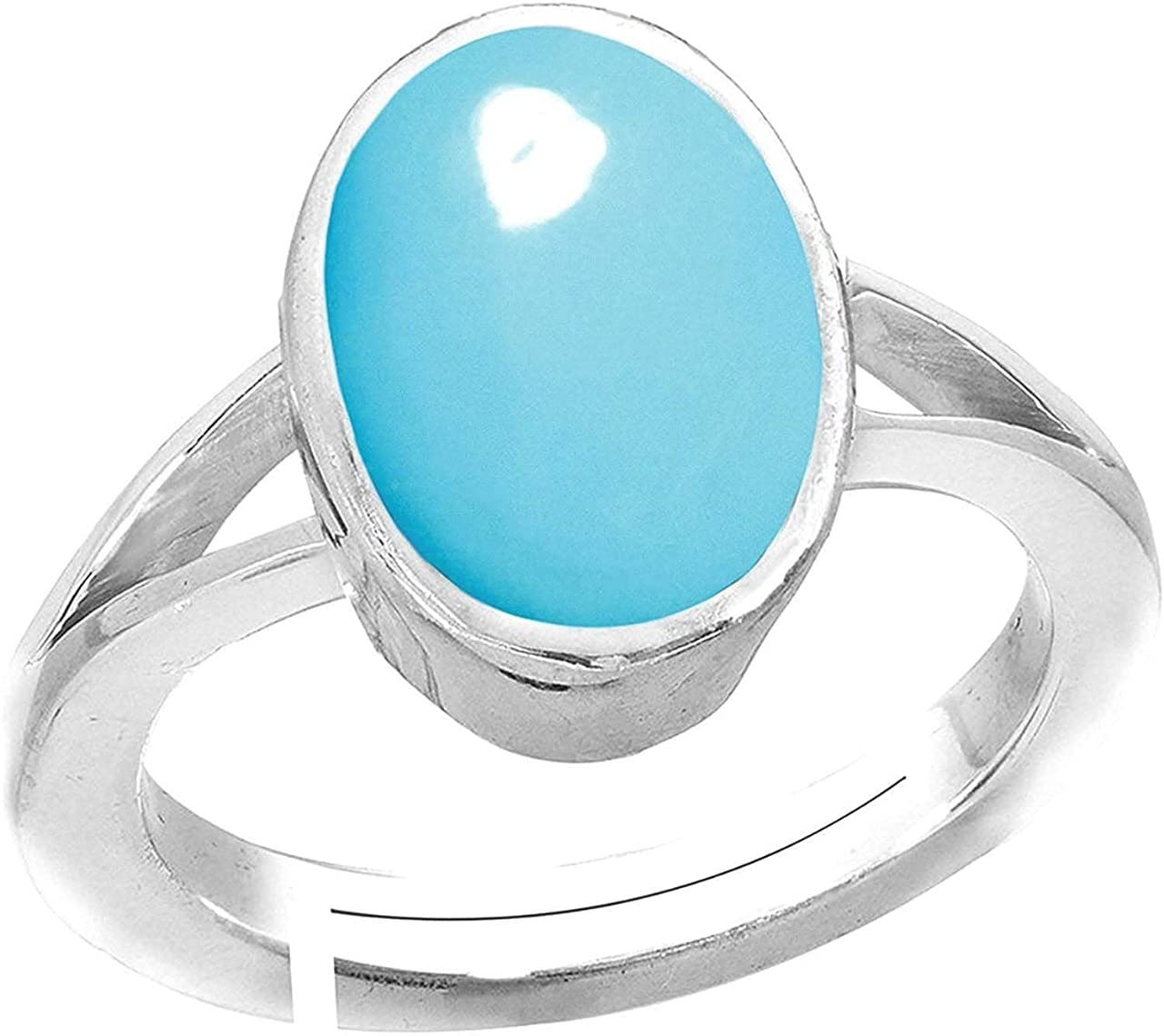 khushbu gems 11 Ratti Firoza Sky Blue Gemstone Panchdhatu Adjustable Gold Plated Ring For Men And Women-picture-44