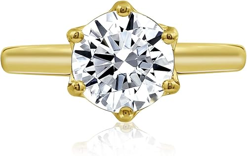 Miniatura 7 de Sterling Silver Solitaire Ring set with Round Infinite Elements Cubic Zirconia